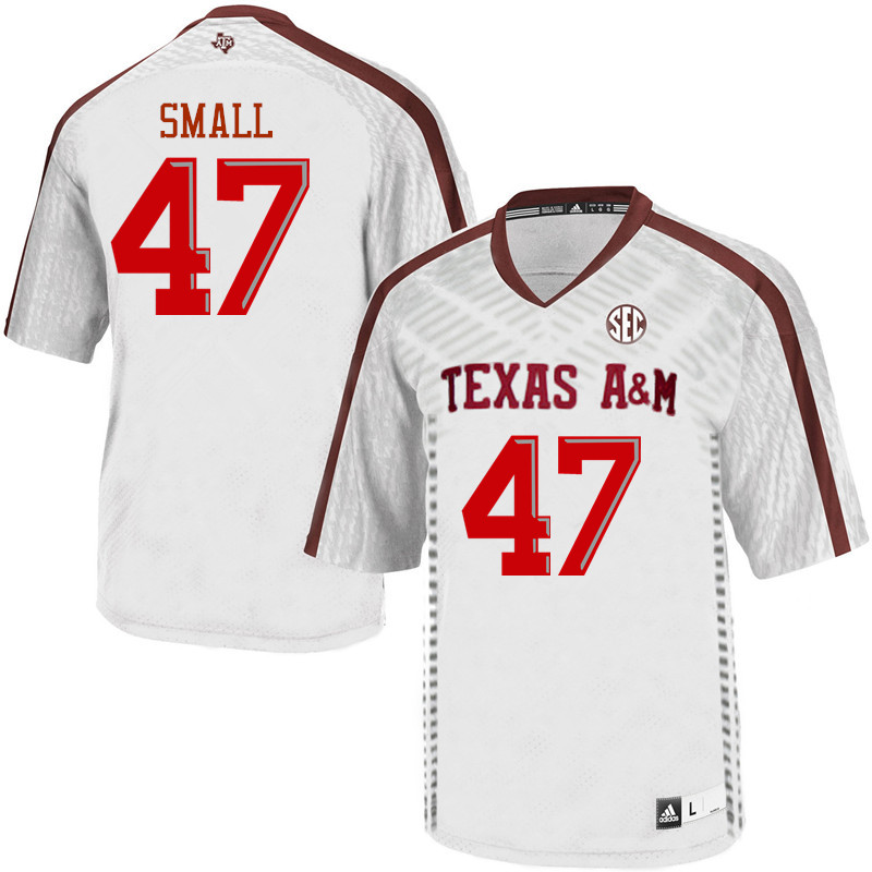 Men #47 Seth Small Texas A&M Aggies College Football Jerseys Sale-White - Click Image to Close